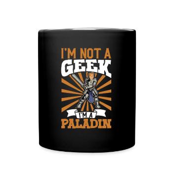 No Geek - D20 RPG Character - Paladin - Full Colour Mug - black - Front