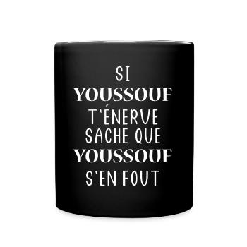 Si youssouf - Mug uni - noir - Devant