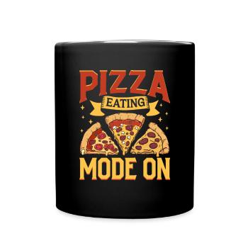 Pizza Eating Mode On - Pizza Baker - Full Colour Mug - black - Front