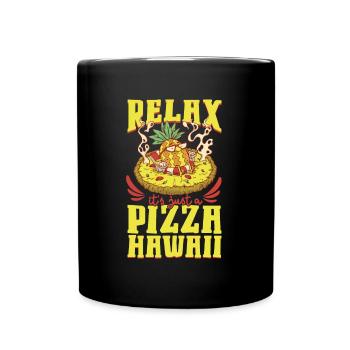 Pizza Hawaii - Pineapple Pizza - Full Colour Mug - black - Front