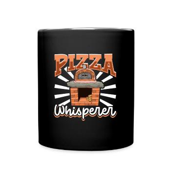 Steinofen Pizza Flüsterer - Pizzabäcker - Tasse einfarbig - Schwarz - Vorne