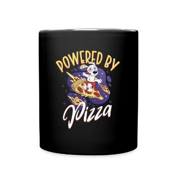 Powered by Pizza - Pizza Expert - Full Colour Mug - black - Front