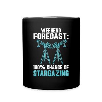 Stargazer Gift Kosmologie Stargazing - Tasse einfarbig - Schwarz - Vorne