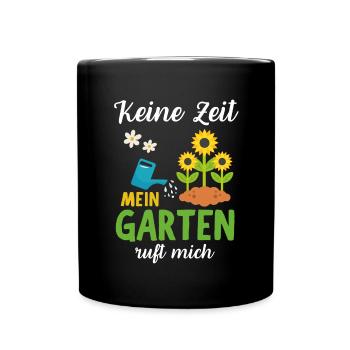 Gärtnerin Gärtner Gartenfreunde Geschenk - Tasse einfarbig - Schwarz - Vorne