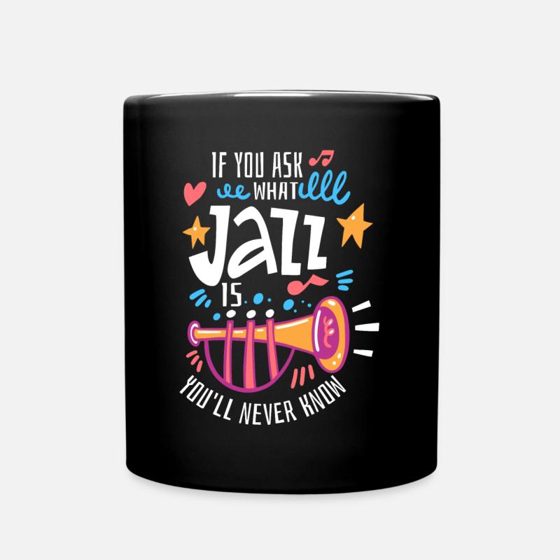 Jazz Music - Jazz Musicians - Full Colour Mug - black