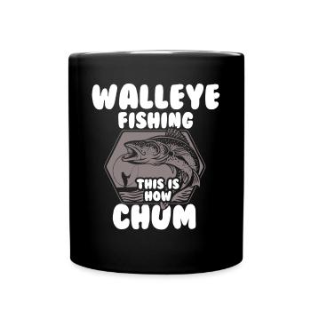 Pikeperch fishing, fish, perch, perch fishing - Full Colour Mug - black - Front