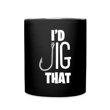 Pikeperch fishing, fish, perch, perch fishing - Full Colour Mug - black - Front