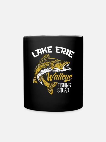 Pêche à la perche, poisson, perche, pêche à la perche - Mug uni - noir