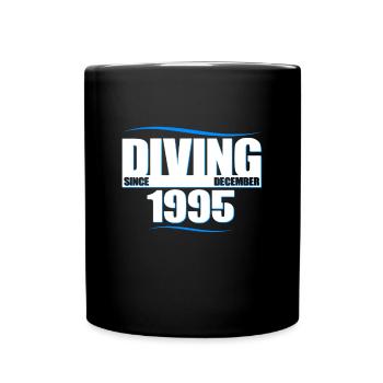 Anniversaire du plongeur - Plongée depuis décembre 1995 - Mug uni - noir - Devant