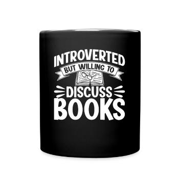 Introverted Gift Sarcastic Introverted - Full Colour Mug - black - Front