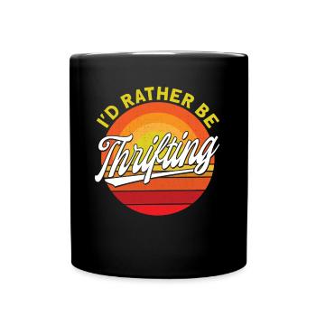 Secondhand Laden Hofverkauf Geschenk Thrifting - Tasse einfarbig - Schwarz - Vorne