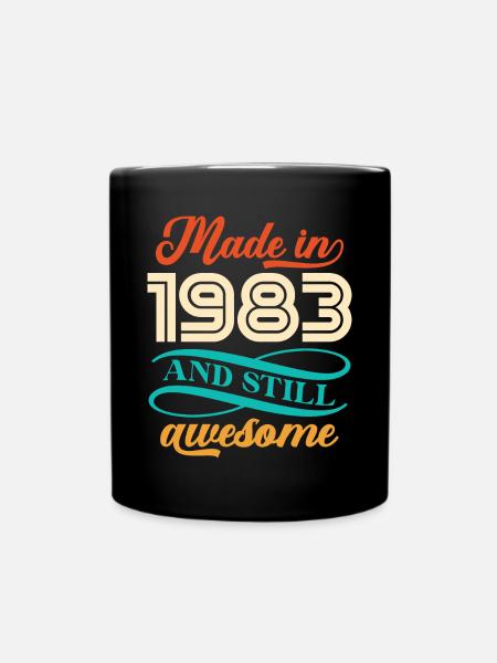 Fabriqué en 1983 et toujours génial - Mug uni - noir