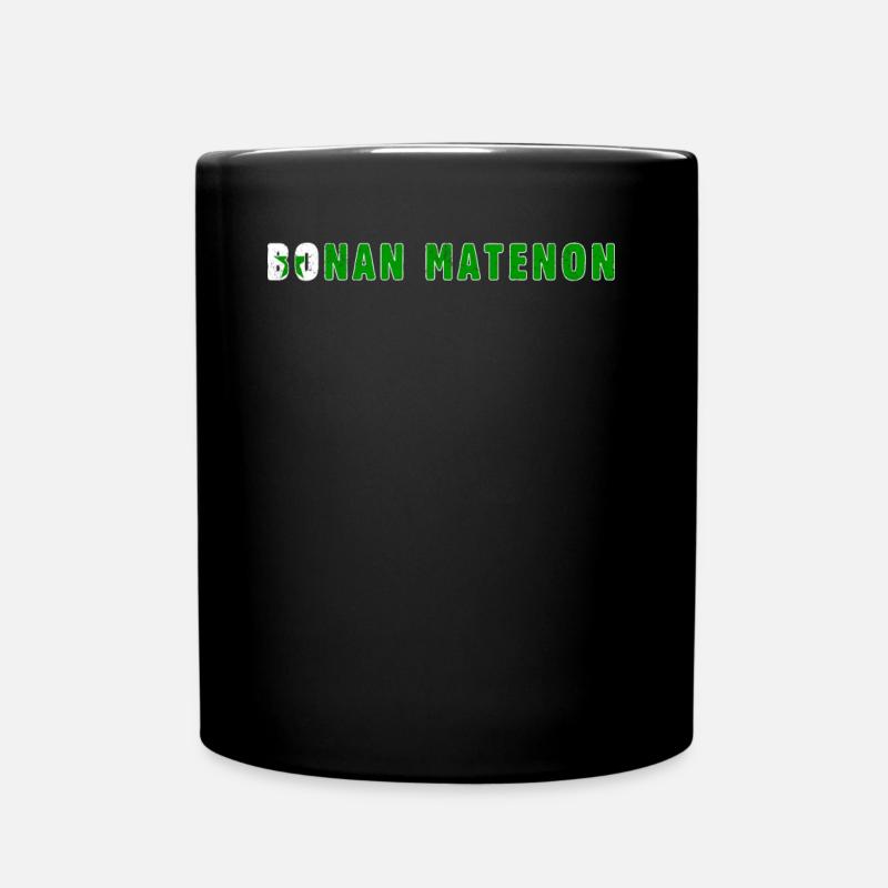 Bonan Matenon Good Morning Country Esperanto - Tasse einfarbig - Schwarz