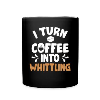 Beavercraft, Whittling, Whittler, Holzhandwerk - Tasse einfarbig - Schwarz - Vorne