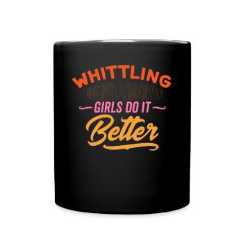 Beavercraft, Whittling, Whittler, Holzhandwerk - Tasse einfarbig - Schwarz - Vorne