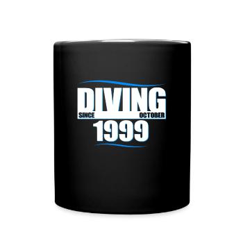 Diver Birthday - Diving since October 1999 - Full Colour Mug - black - Front