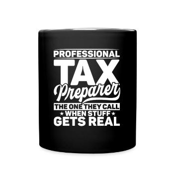 Saison des impôts Journée de l’impôt sur les dons de comptables CPA - Mug uni - noir - Devant