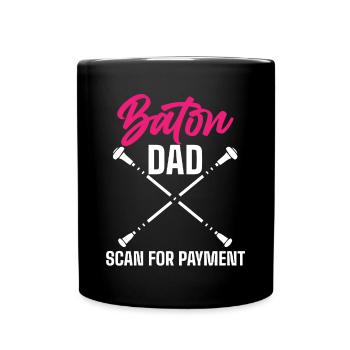 Baton Twirler, Baton Twirling, Gymnastics - Full Colour Mug - black - Front