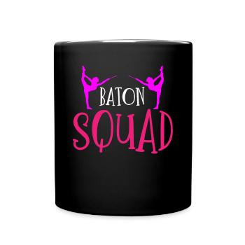 Baton Twirler, Baton Twirling, Gymnastics - Full Colour Mug - black - Front