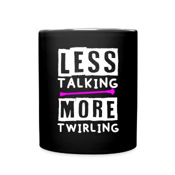 Baton Twirler, Baton Twirling, Gymnastics - Full Colour Mug - black - Front