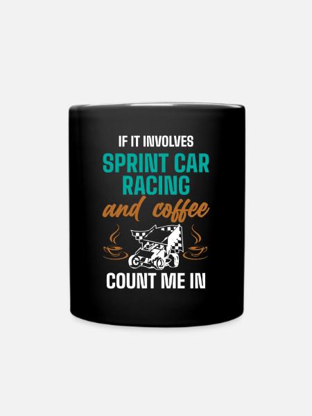 Courses de voitures de sprint, voitures de sprint, courses sur piste de terre - Mug uni - noir