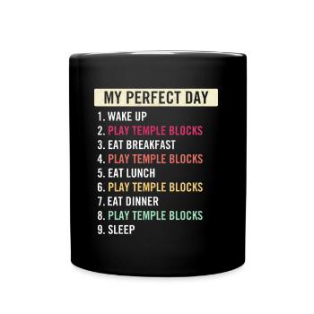 Funny Temple Blocks Players Temple Blocks Lovers - Full Colour Mug - black - Front