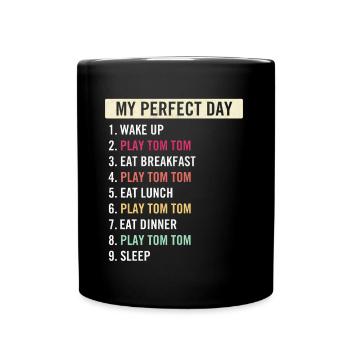 Funny Tom Tom Quotes Tom Tom Instrument Players - Tasse einfarbig - Schwarz - Vorne
