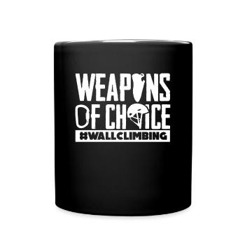 Wandkletterer, Wandklettern - Tasse einfarbig - Schwarz - Vorne