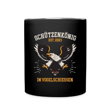 Schützenkönig 2023 Im Vogelschiessen Schützenfest - Tasse einfarbig - Schwarz - Vorne