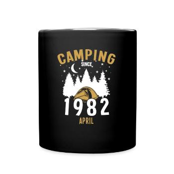 Anniversaire: Camping depuis avril 1982 Camping - Mug uni - noir - Devant
