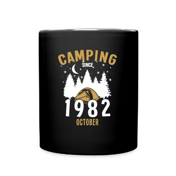 Anniversaire: Camping depuis octobre 1982 Camping - Mug uni - noir - Devant