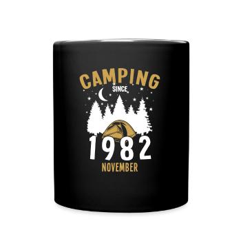 Anniversaire: Camping depuis novembre 1982 Camping - Mug uni - noir - Devant