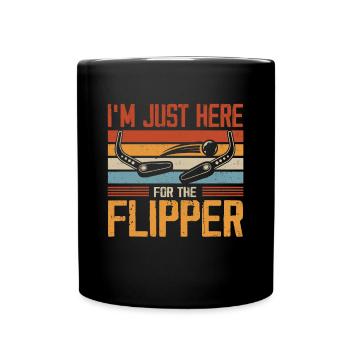 Joueur d’arcade de flipper - Mug uni - noir - Devant