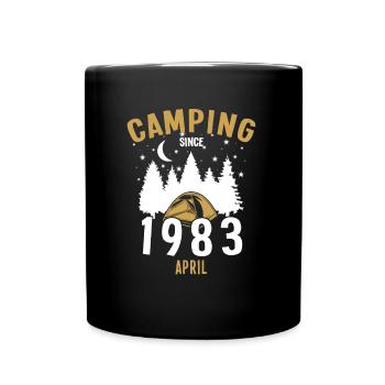 Anniversaire: Camping depuis avril 1983 Camping - Mug uni - noir - Devant