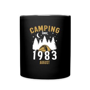 Anniversaire: Camping depuis août 1983 Camping - Mug uni - noir - Devant