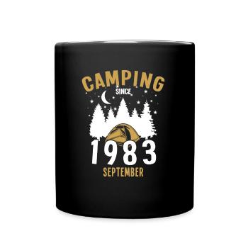 Anniversaire: Camping depuis septembre 1983 Camping - Mug uni - noir - Devant