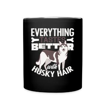 Siberian Husky - Full Colour Mug - black - Front