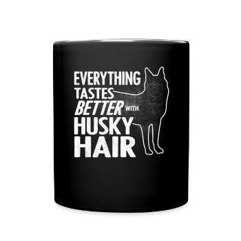 Siberian Husky - Full Colour Mug - black - Front