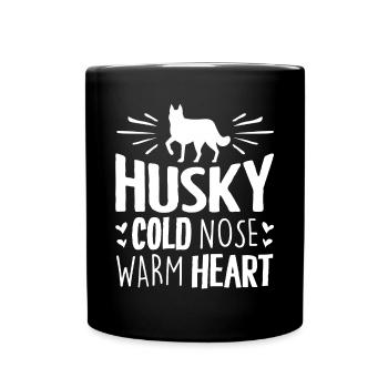 Siberian Husky - Full Colour Mug - black - Front