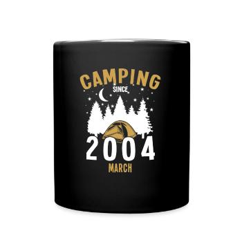 Anniversaire: Camping depuis mars 2004 Camping - Mug uni - noir - Devant