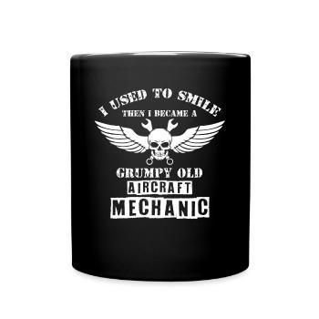 Mécanicien d’aéronefs - Mug uni - noir - Devant