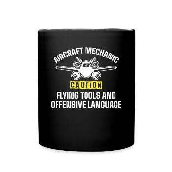 Mécanicien d’aéronefs - Mug uni - noir - Devant