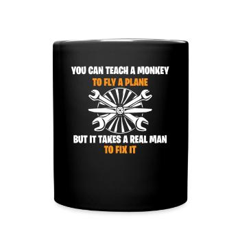 Mécanicien d’aéronefs - Mug uni - noir - Devant