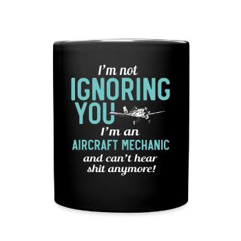 Flugzeugmechaniker, Flugzeugmechaniker - Tasse einfarbig - Schwarz - Vorne