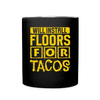 Flooring installer, tile warehouse - Full Colour Mug - black - Front