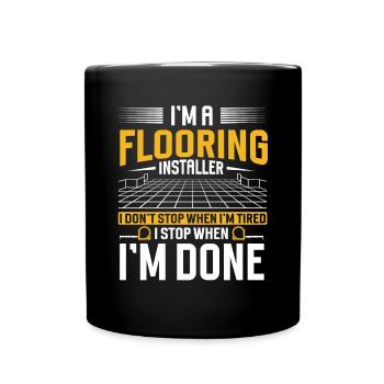 Flooring installer, tile warehouse - Full Colour Mug - black - Front