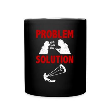 Kitesurf Kitesurf Solution de problème extrême - Mug uni - noir - Devant