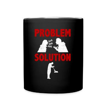 Knife Throwing Knife Thrower Problem Solution - Tasse einfarbig - Schwarz - Vorne