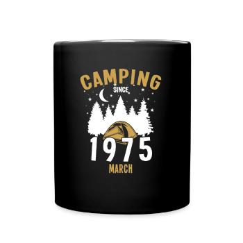 Anniversaire: Camping depuis mars 1975 Camping - Mug uni - noir - Devant