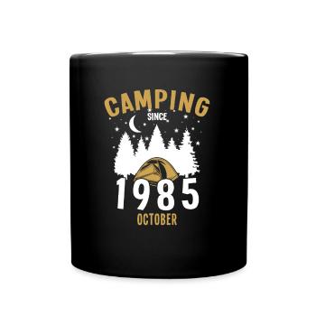 Anniversaire: Camping depuis octobre 1985 Camping - Mug uni - noir - Devant